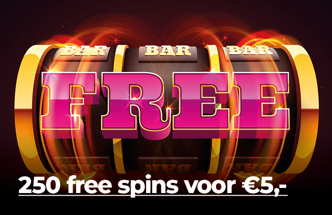 250 Free Spins Voor €5, 